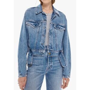 Mother Superior NWT Belted Fly Away Jean Jacket Belle De Jour Denim Small $450